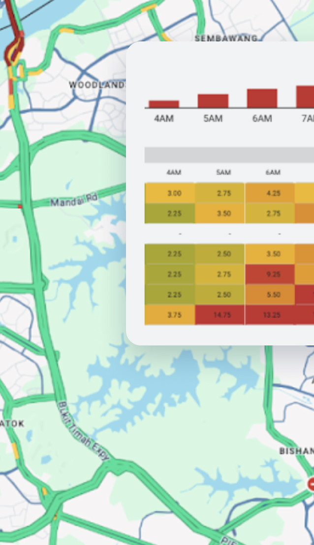 2D city map with traffic accident data overlay