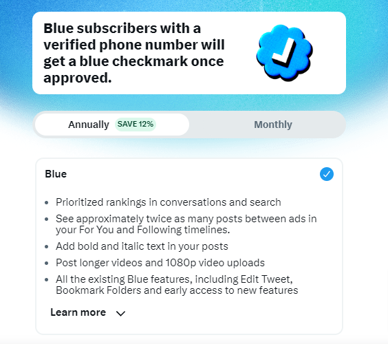 Twitter Verified screenshot from Twitter 