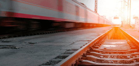 Trains on tracks