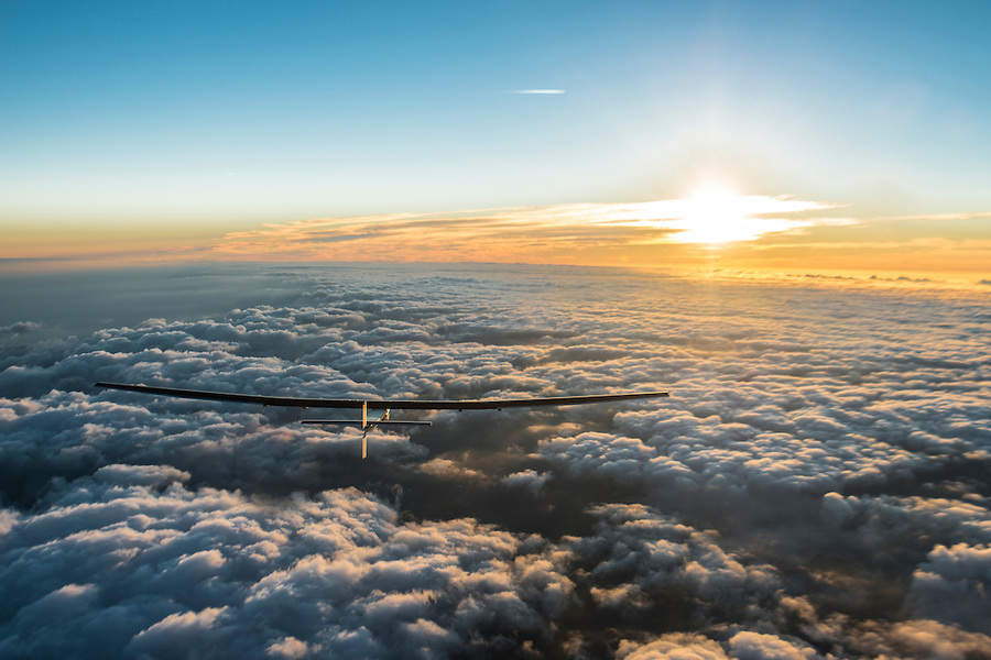 Payerne, Switzerland: Today,Solar Impulse 2, the second single-seater solar aircraft of Bertrand Piccard and André Borschberg designed to take up the challenge of the first round-the-world solar flight, without any fuel in 2015, carried out its eighteenth  test flight out of the Payerne aerodrome in Switzerland. The plane flew at a high altitude. There will be several other test flights taking place in the coming months in order for this experimental machine to attain certification. They will be followed by training flights of Bertrand Piccard and André Borschberg later in the season still from Payerne airfield. The attempt to make the first round-the-world solar-powered flight is scheduled to start in March 2015 from Gulf area. Solar Impulse will fly, in order, over the Arabian Sea, India, Myanmar, China, the Pacific Ocean, the United States, the Atlantic Ocean and Southern Europe or North Africa before closing the loop by returning to the departure point. Landings will be made every few days to change pilots and organize public events for governments, schools and universities.