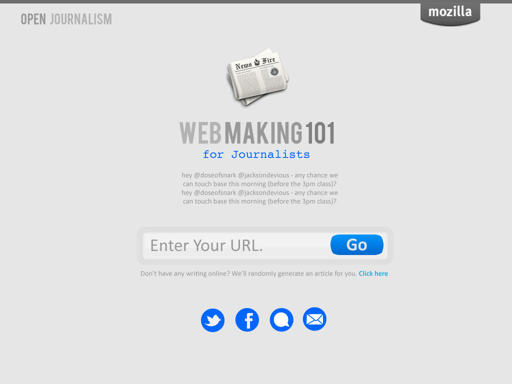 Webmaking 101 for journalists