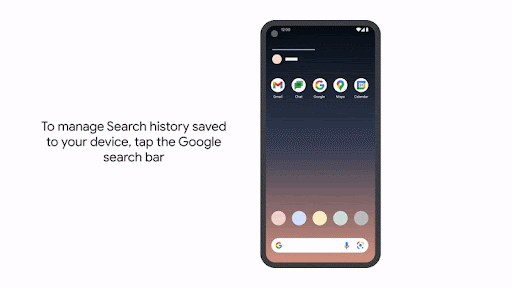 Deleting search bar history gif