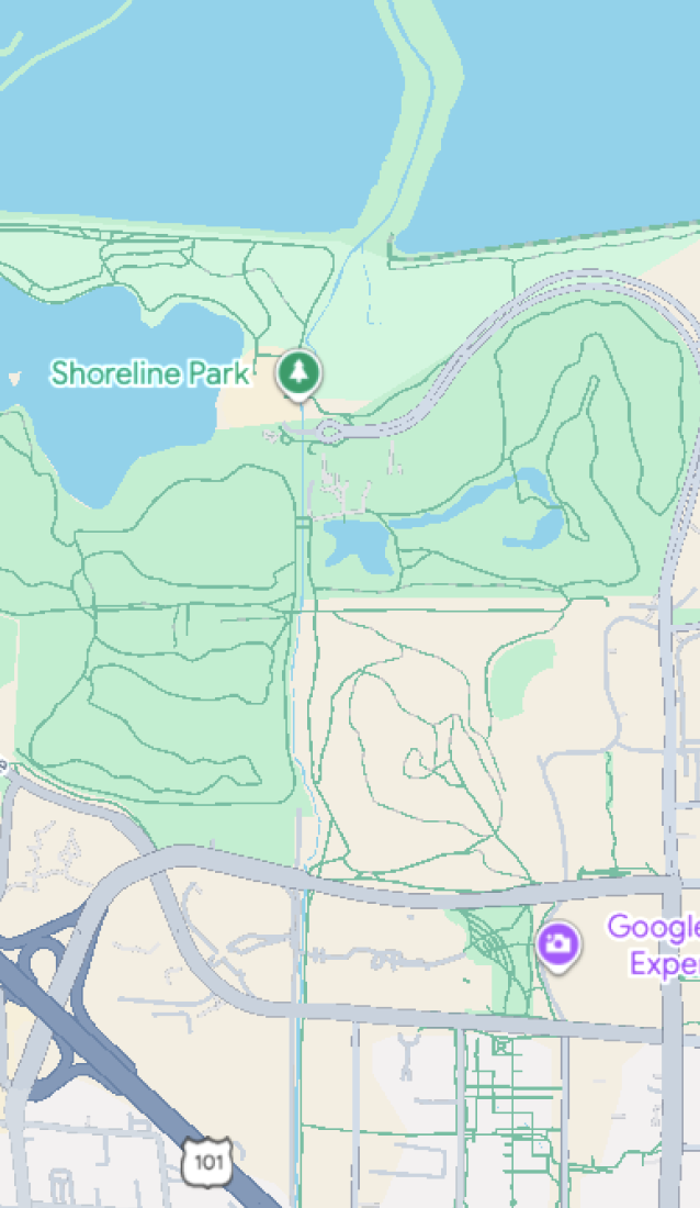 2D map of Shoreline Park