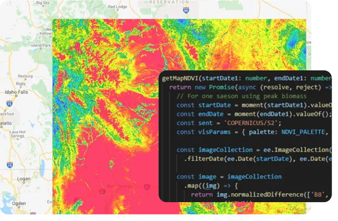 Heat map with data overlay